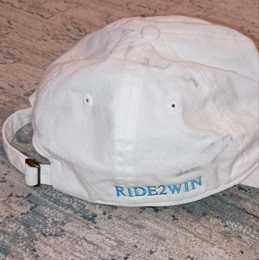 Alamo Saddlery White Blue Cotton Baseball cap